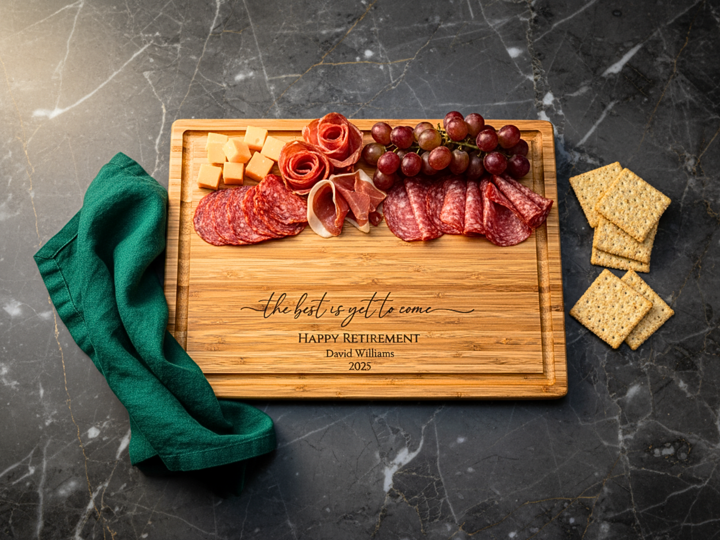 Personalized Retirement Gift Bamboo Board