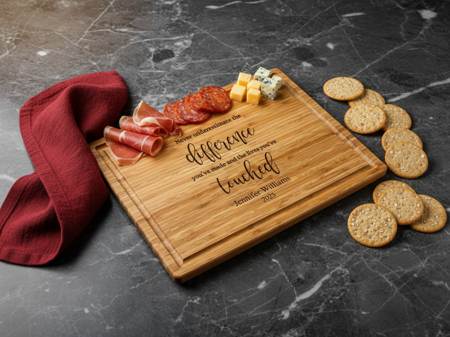 Personalized Retirement Gift Bamboo Board