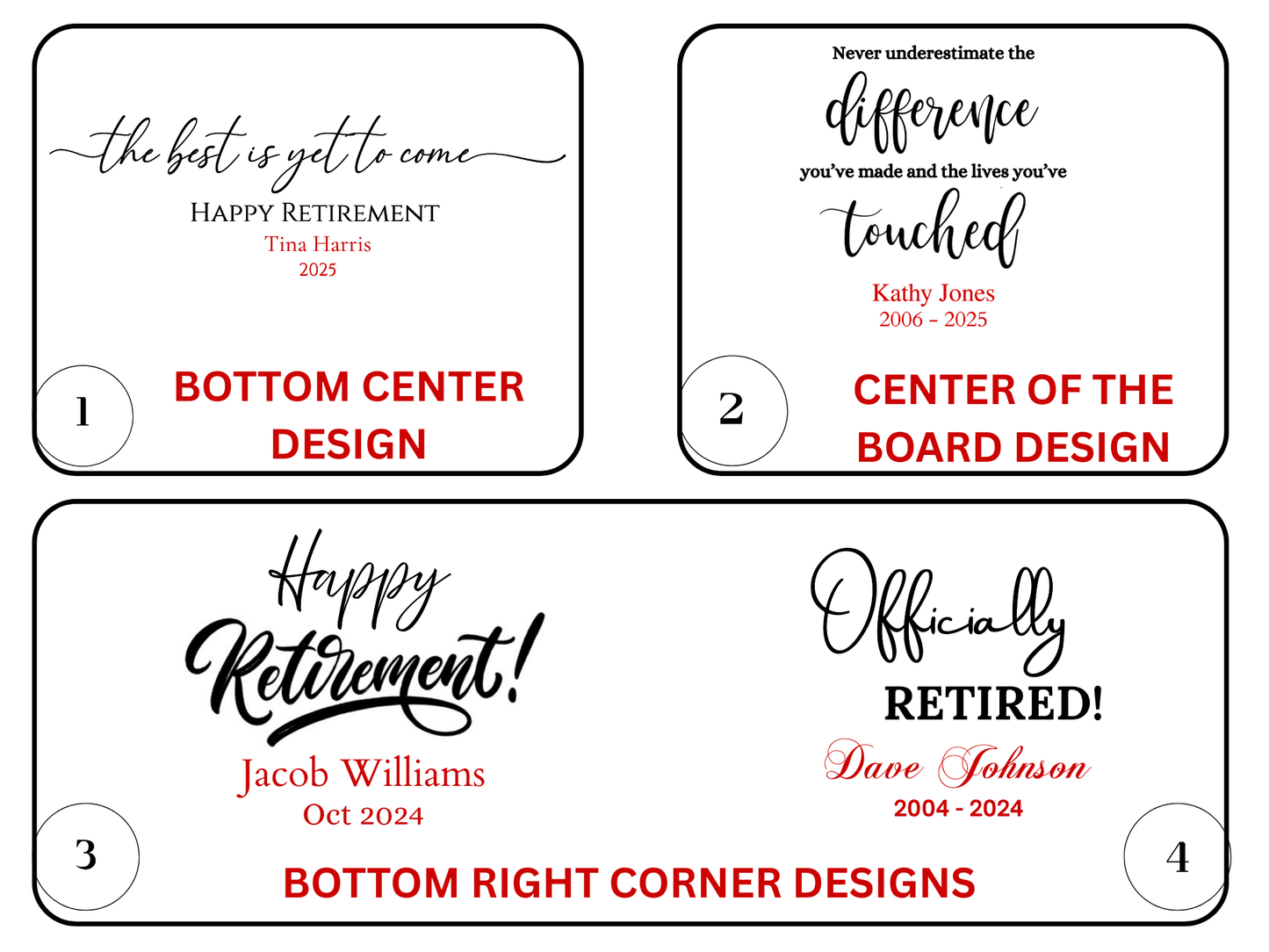 Personalized Retirement Gift Bamboo Board