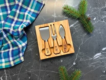 Personalized Olive Wood Live Edge Charcuterie Board