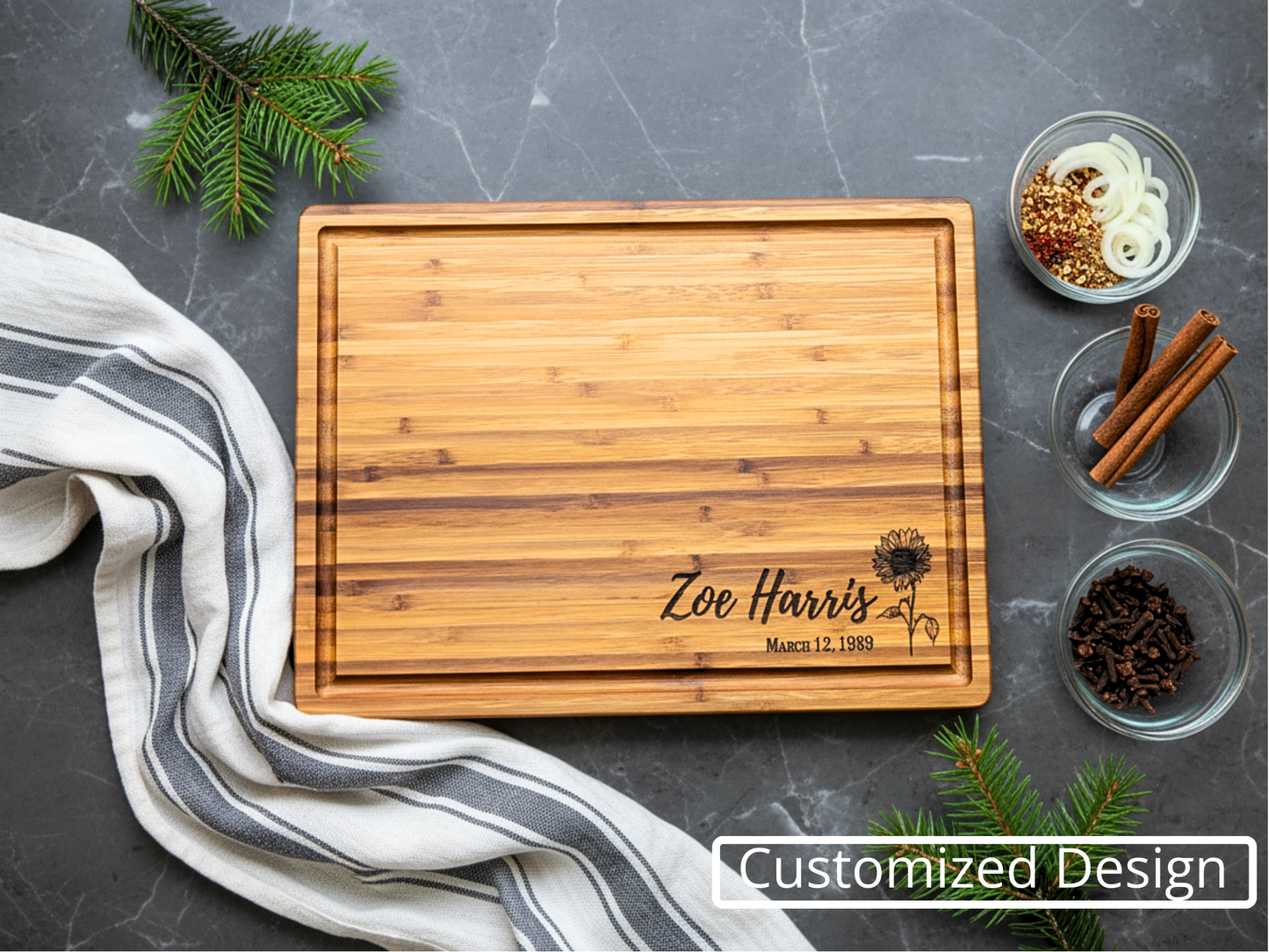 Personalized Bamboo Cutting Board