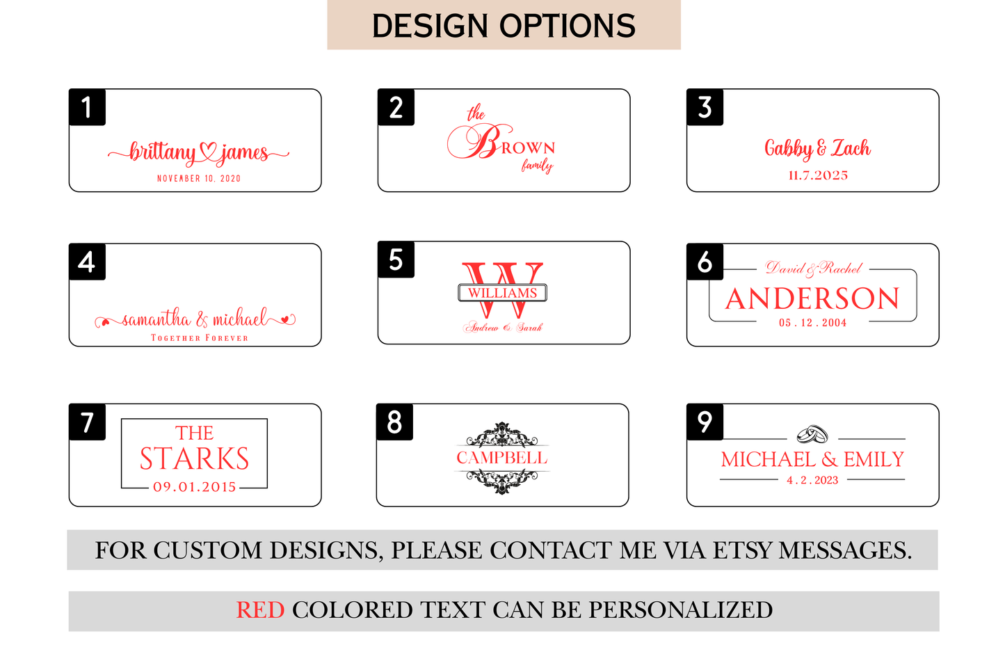 Personalized Acacia Wood and Marble Serving Board