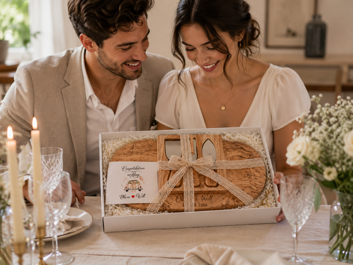 Personalized Olive Wood Live Edge Charcuterie Board