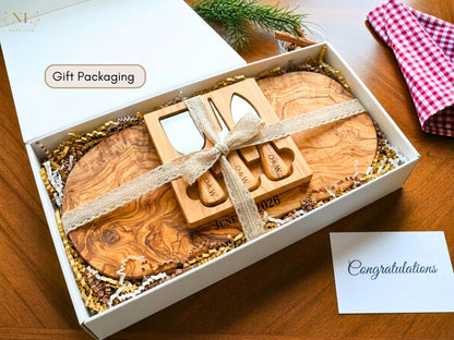 Personalized Olive Wood Live Edge Charcuterie Board