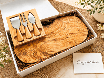 Personalized Olive Wood Live Edge Charcuterie Board