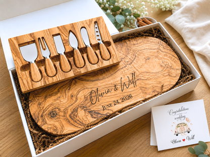 Personalized Olive Wood Live Edge Charcuterie Board