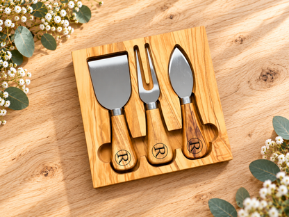 Personalized Olive Wood Live Edge Charcuterie Board