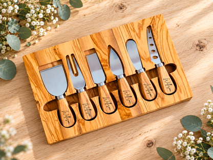 Personalized Olive Wood Live Edge Charcuterie Board