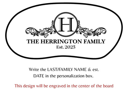 Personalized Olive Wood Live Edge Charcuterie Board