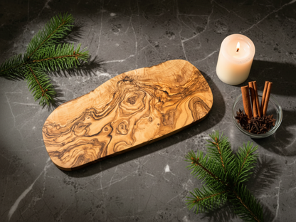 Personalized Olive Wood Live Edge Charcuterie Board