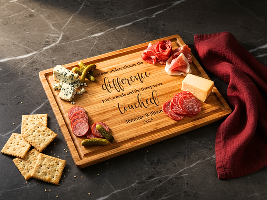 Personalized Retirement Gift Bamboo Board