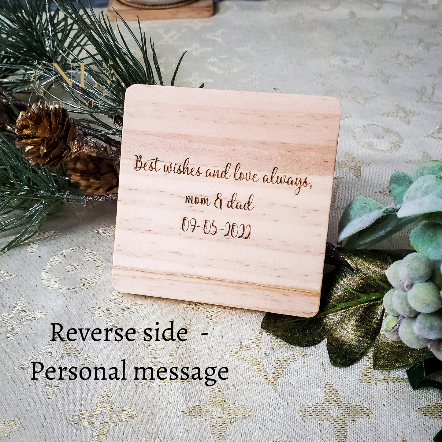 Personalized Name Wood Coaster