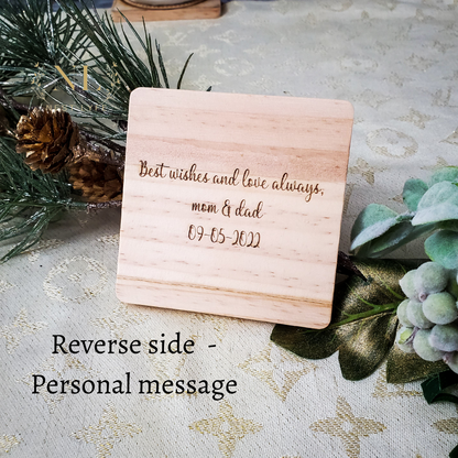 Personalized Name Wood Coaster