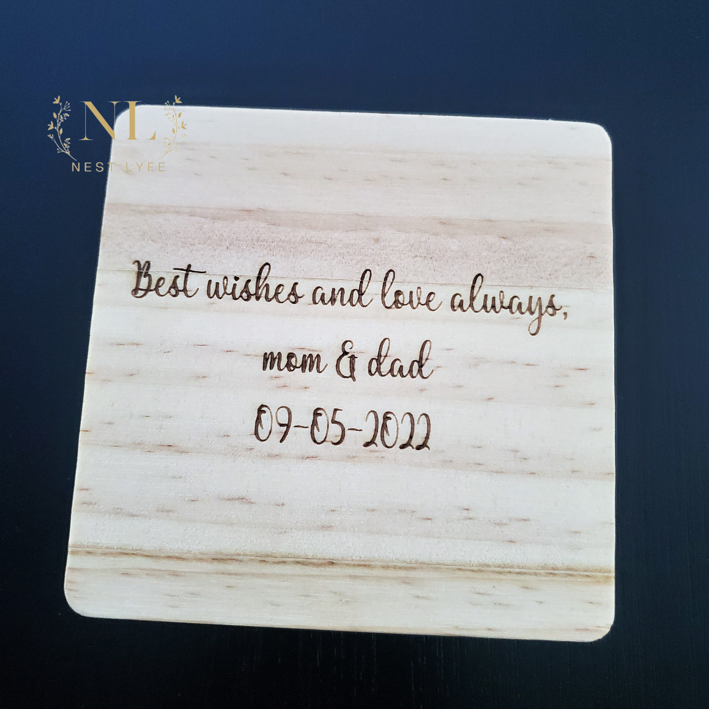 Personalized Name Wood Coaster