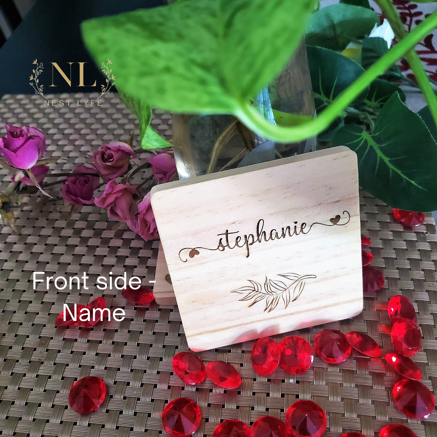 Personalized Name Wood Coaster